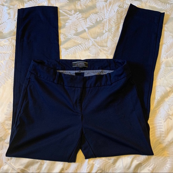 Le Chateau Navy Straight Leg Pants - Picture 1 of 5